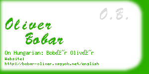 oliver bobar business card